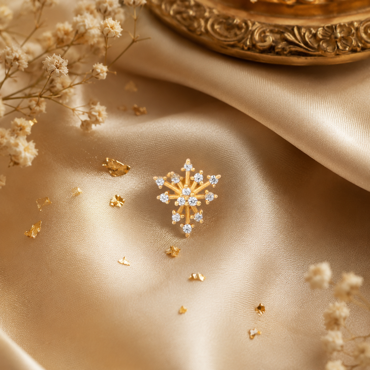 Crystal Frost Nose Pin [white]